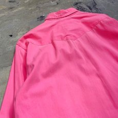 画像9: 90's PINK COLOR WESTERN L/S SHIRT / Mens XL / MADE IN USA (9)