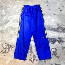 画像1: 【adidas】BLUE COLOR SIDE LINE NYLON PANTS / W26~ (1)