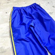 画像9: 【adidas】BLUE COLOR SIDE LINE NYLON PANTS / W26~ (9)