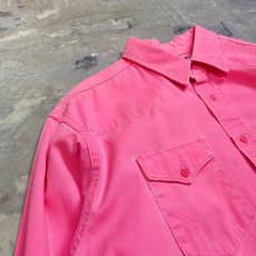 画像3: 90's PINK COLOR WESTERN L/S SHIRT / Mens XL / MADE IN USA (3)