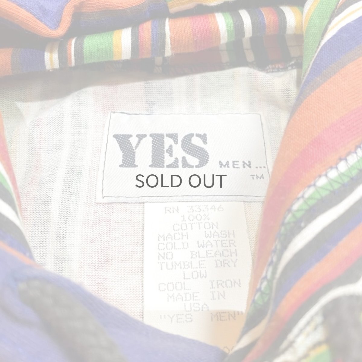 画像10: 90's MULTI STRIPE PATTERN SWITCHED HOODIE L/S TEE / Mens L / MADE IN USA (10)