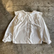 画像1: BIG COLLAR DESIGN L/S BLOUSE / Ladies M (1)