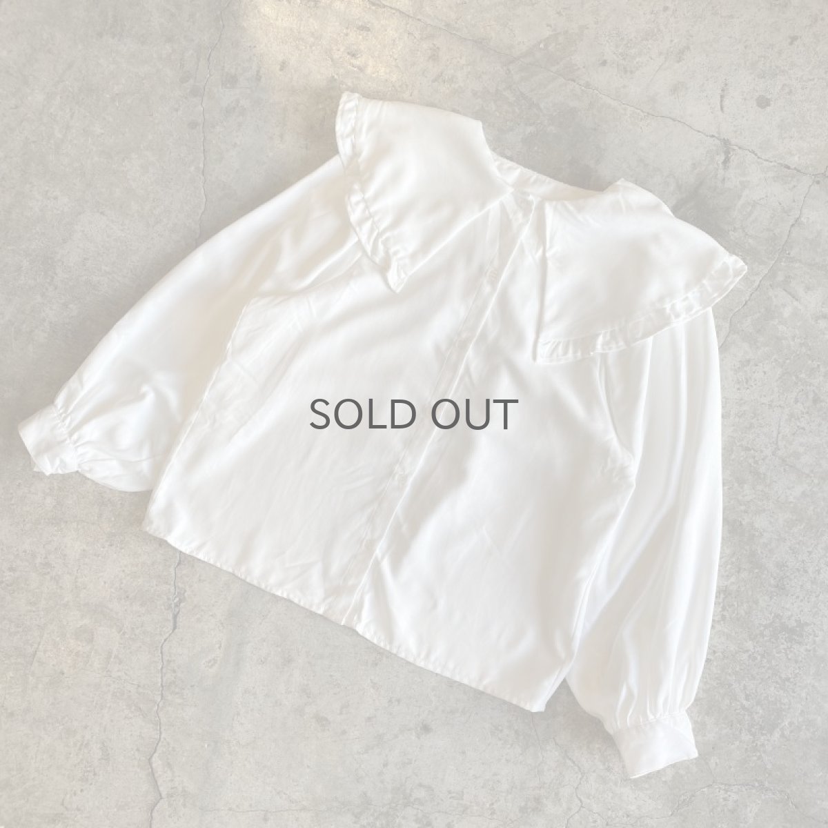 画像4: BIG COLLAR DESIGN L/S BLOUSE / Ladies M (4)