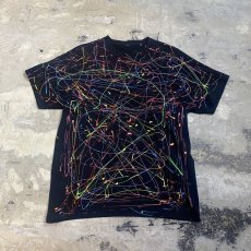 画像1: COLORFUL SPLASH ART PAINTED S/S TEE / Mens L (1)