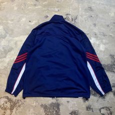 画像2: NAVY COLOR LINE DESIGN TRACK JACKET / Mens XL (2)