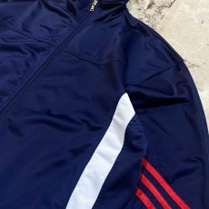 画像4: NAVY COLOR LINE DESIGN TRACK JACKET / Mens XL (4)