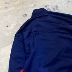 画像9: NAVY COLOR LINE DESIGN TRACK JACKET / Mens XL (9)