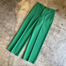 画像4: GREEN COLOR DESIGN CENTER CREASE PANTS / W28 (4)