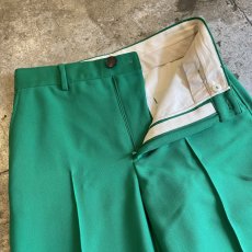 画像7: GREEN COLOR DESIGN CENTER CREASE PANTS / W28 (7)