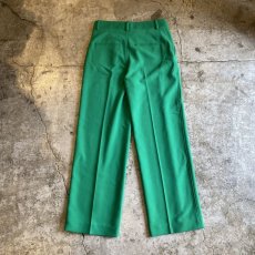 画像2: GREEN COLOR DESIGN CENTER CREASE PANTS / W28 (2)