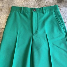 画像6: GREEN COLOR DESIGN CENTER CREASE PANTS / W28 (6)