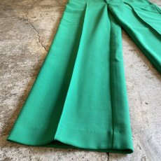 画像5: GREEN COLOR DESIGN CENTER CREASE PANTS / W28 (5)