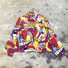 画像1: PICASSO MOTIF ARTISTIC PATTERN JACKET / Mens L (1)