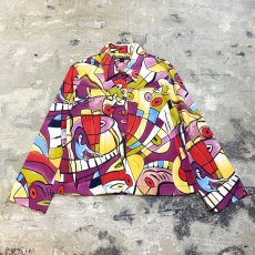 画像1: PICASSO MOTIF ARTISTIC PATTERN JACKET / Mens L (1)