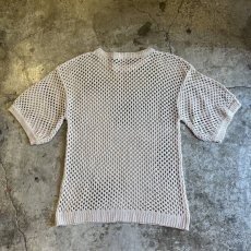 画像2: PALE TONE COLOR MESH DESIGN S/S TOPS / Ladies L (2)