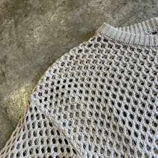 画像9: PALE TONE COLOR MESH DESIGN S/S TOPS / Ladies L (9)