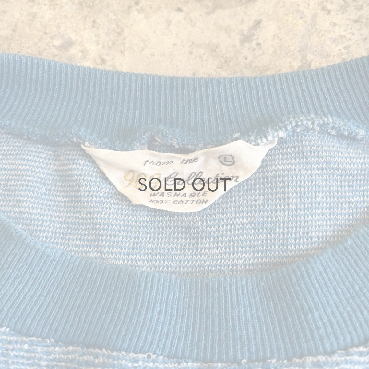 画像10: BLUE COLOR TOWELING DESIGN S/S TEE  / Ladies L  (10)