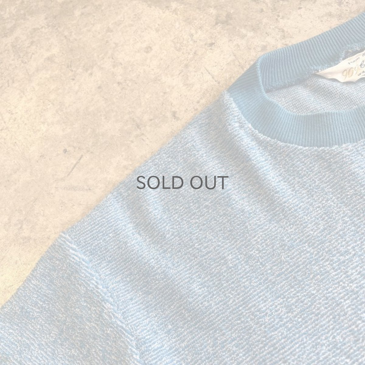 画像8: BLUE COLOR TOWELING DESIGN S/S TEE  / Ladies L  (8)