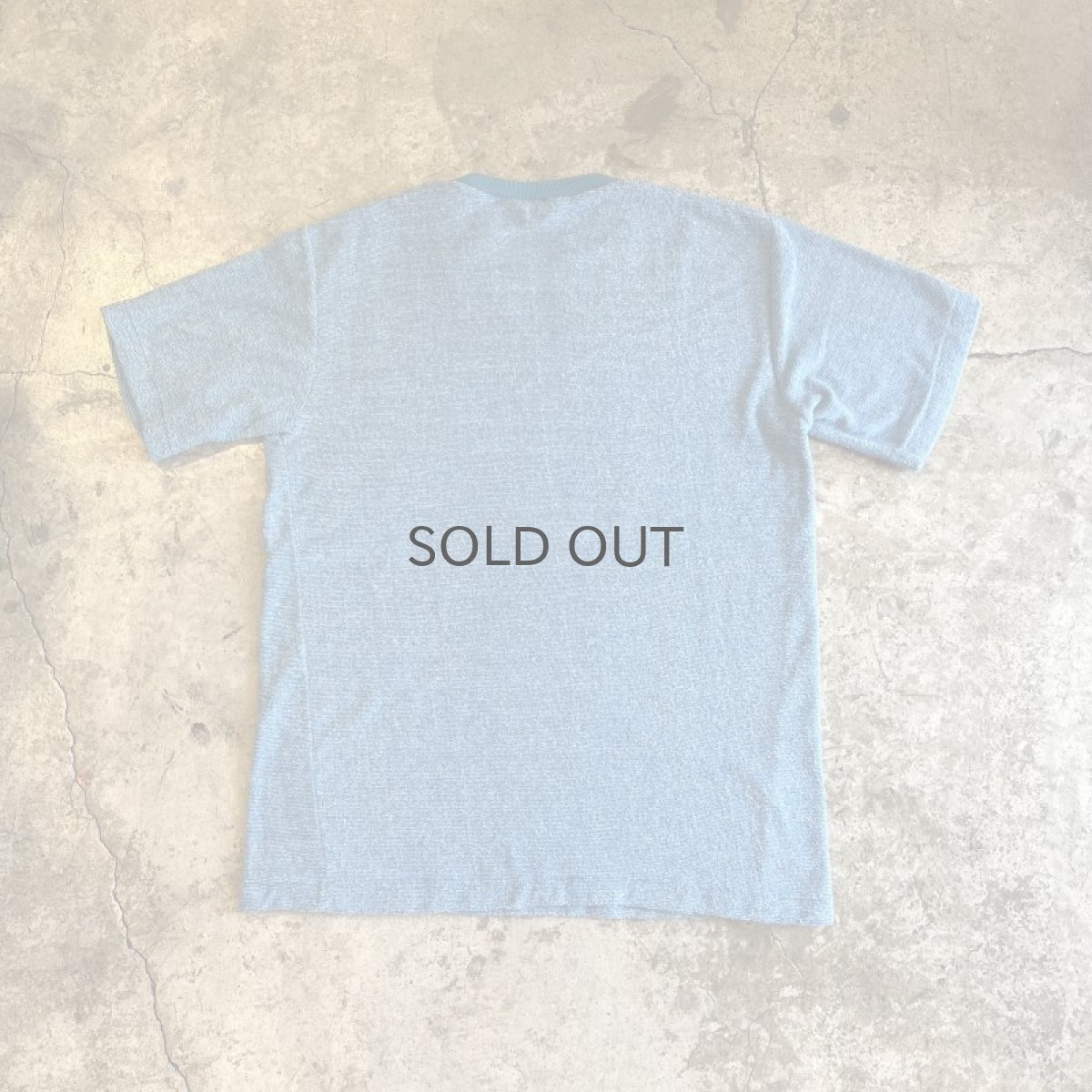 画像2: BLUE COLOR TOWELING DESIGN S/S TEE  / Ladies L  (2)