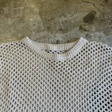 画像8: PALE TONE COLOR MESH DESIGN S/S TOPS / Ladies L (8)