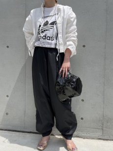 画像12: BLACK COLOR NYLON DESIGN PANTS / ~W30 (12)