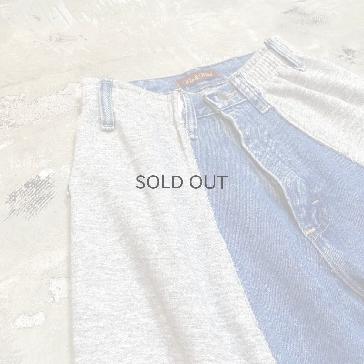 画像3: 【Wiz&Witch】"UNITED" TWINS WIDE DENIM × SWEAT PANTS / OS (3)