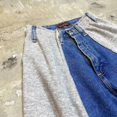 画像3: 【Wiz&Witch】"UNITED" TWINS WIDE DENIM × SWEAT PANTS / OS (3)