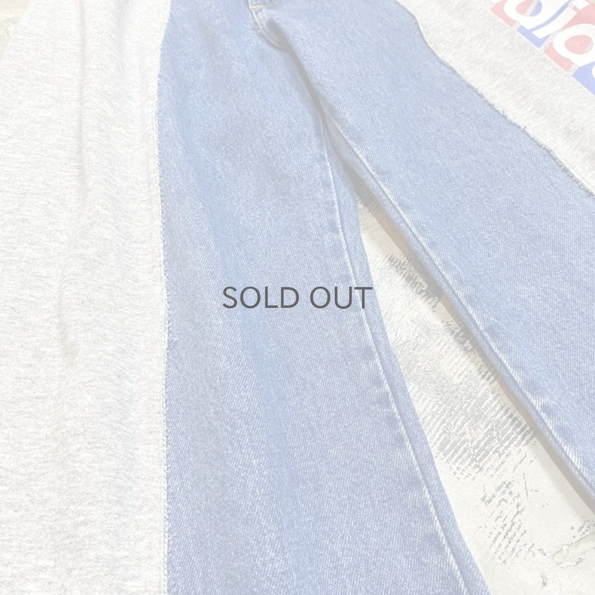 画像5: 【Wiz&Witch】"UNITED" TWINS WIDE DENIM × SWEAT PANTS / OS (5)