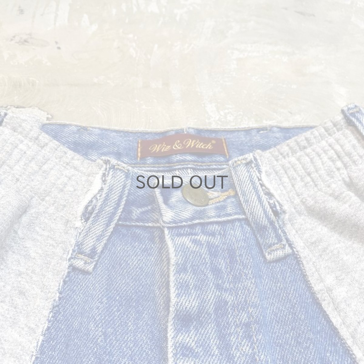 画像10: 【Wiz&Witch】"UNITED" TWINS WIDE DENIM × SWEAT PANTS / OS (10)