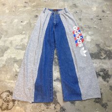 画像1: 【Wiz&Witch】"UNITED" TWINS WIDE DENIM × SWEAT PANTS / OS (1)