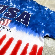 画像4: "USA" PRINTED TIE DYE PATTERN S/S TEE / Mens L (4)