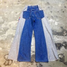 画像2: 【Wiz&Witch】"UNITED" TWINS WIDE DENIM × SWEAT PANTS / OS (2)