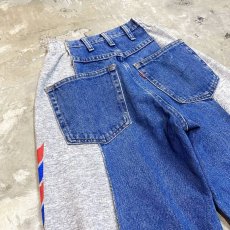 画像9: 【Wiz&Witch】"UNITED" TWINS WIDE DENIM × SWEAT PANTS / OS (9)