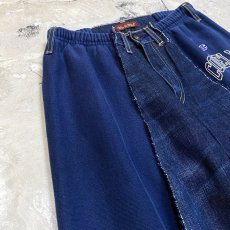 画像3: 【Wiz&Witch】"UNITED" TWINS WIDE DENIM × SWEAT PANTS / OS (3)