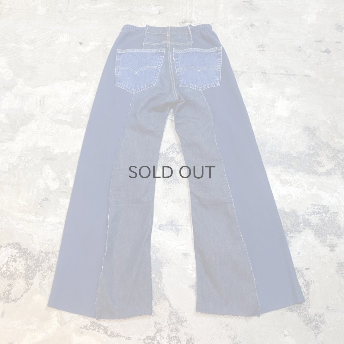 画像2: 【Wiz&Witch】"UNITED" TWINS WIDE DENIM × SWEAT PANTS / OS (2)