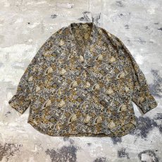 画像1: ART BOTANICAL PATTERN DOUBLE BREASTED JACKET / Mens M (1)