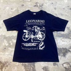 画像1: "LEONARDO DA VINCI" PRINT ART S/S TEE / Mens XL(L) (1)