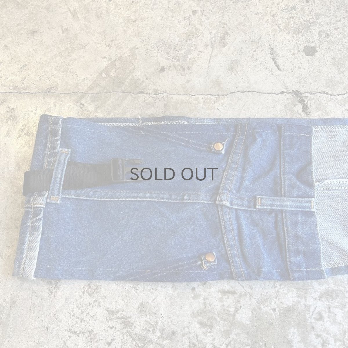 画像6: 【Wiz&Witch】"WEIRD" PATCHWORK BLUE DENIM WRAP CORSET / OS (6)