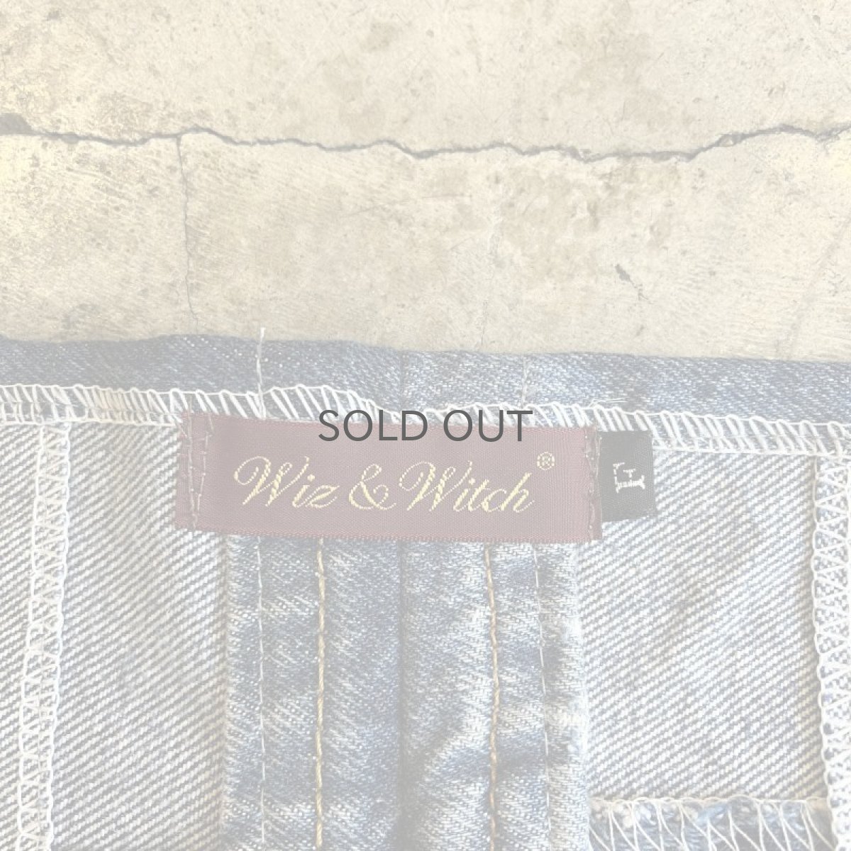 画像10: 【Wiz&Witch】"WEIRD" PATCHWORK BLUE DENIM WRAP CORSET / OS (10)