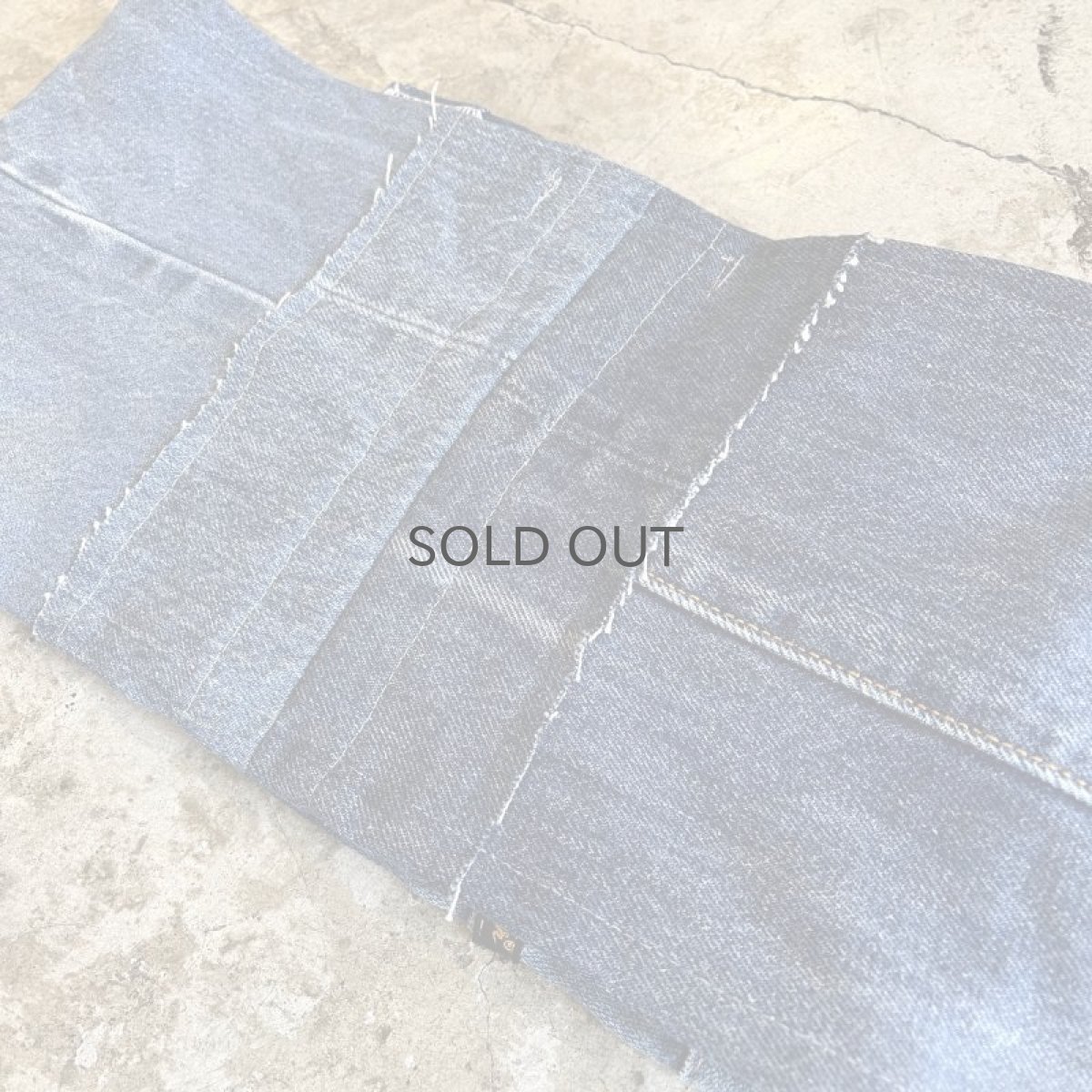 画像9: 【Wiz&Witch】"WEIRD" PATCHWORK BLUE DENIM WRAP CORSET / OS (9)