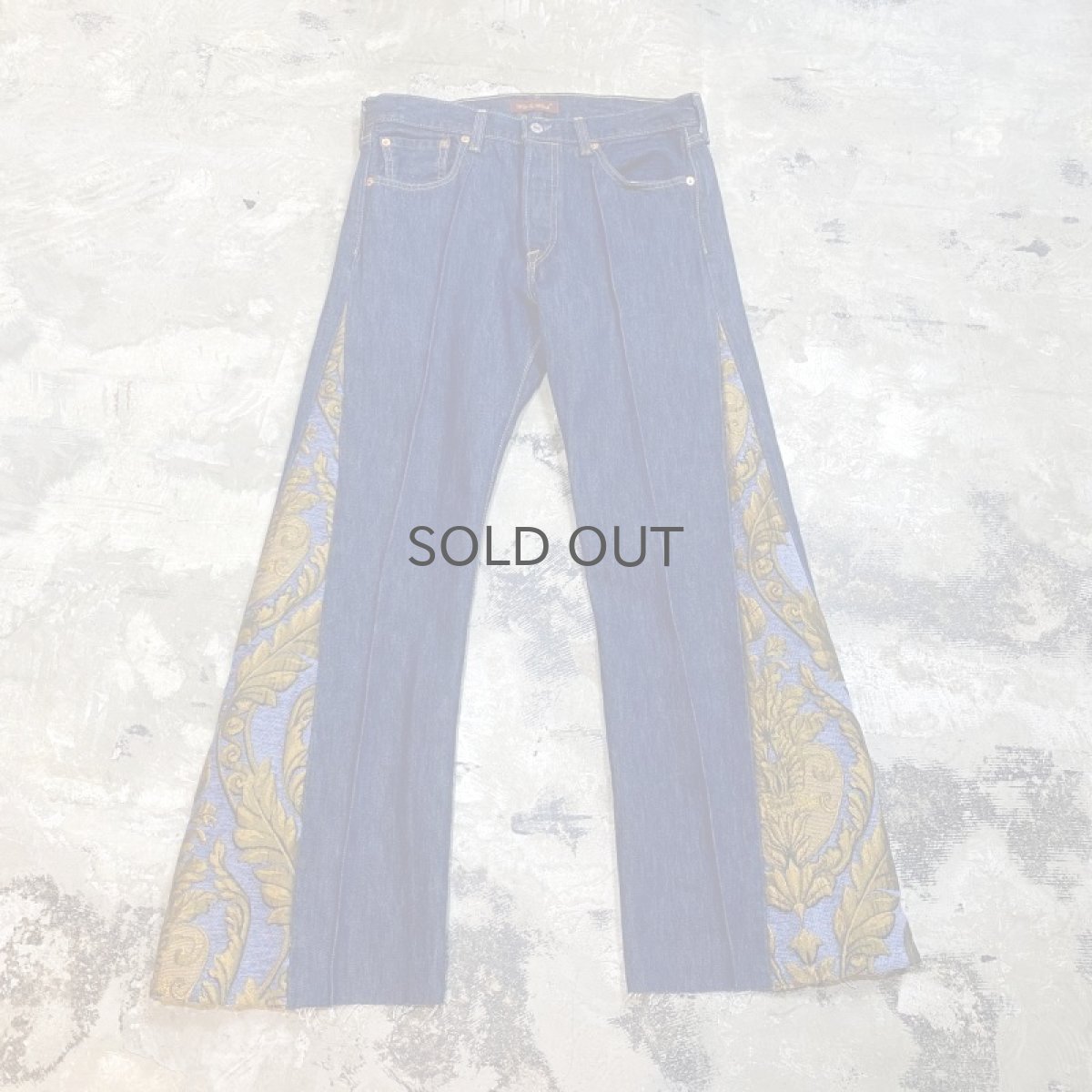 画像1: 【Wiz&Witch】SIDE ORIENTAL WIDE DENIM PANTS / W32 (1)