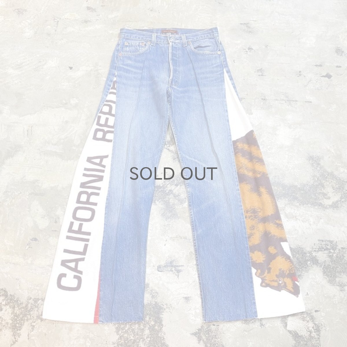 画像1: 【Wiz&Witch】CALIFORNIA RPB SIDE PILE WIDE DENIM PANTS / W30 (1)