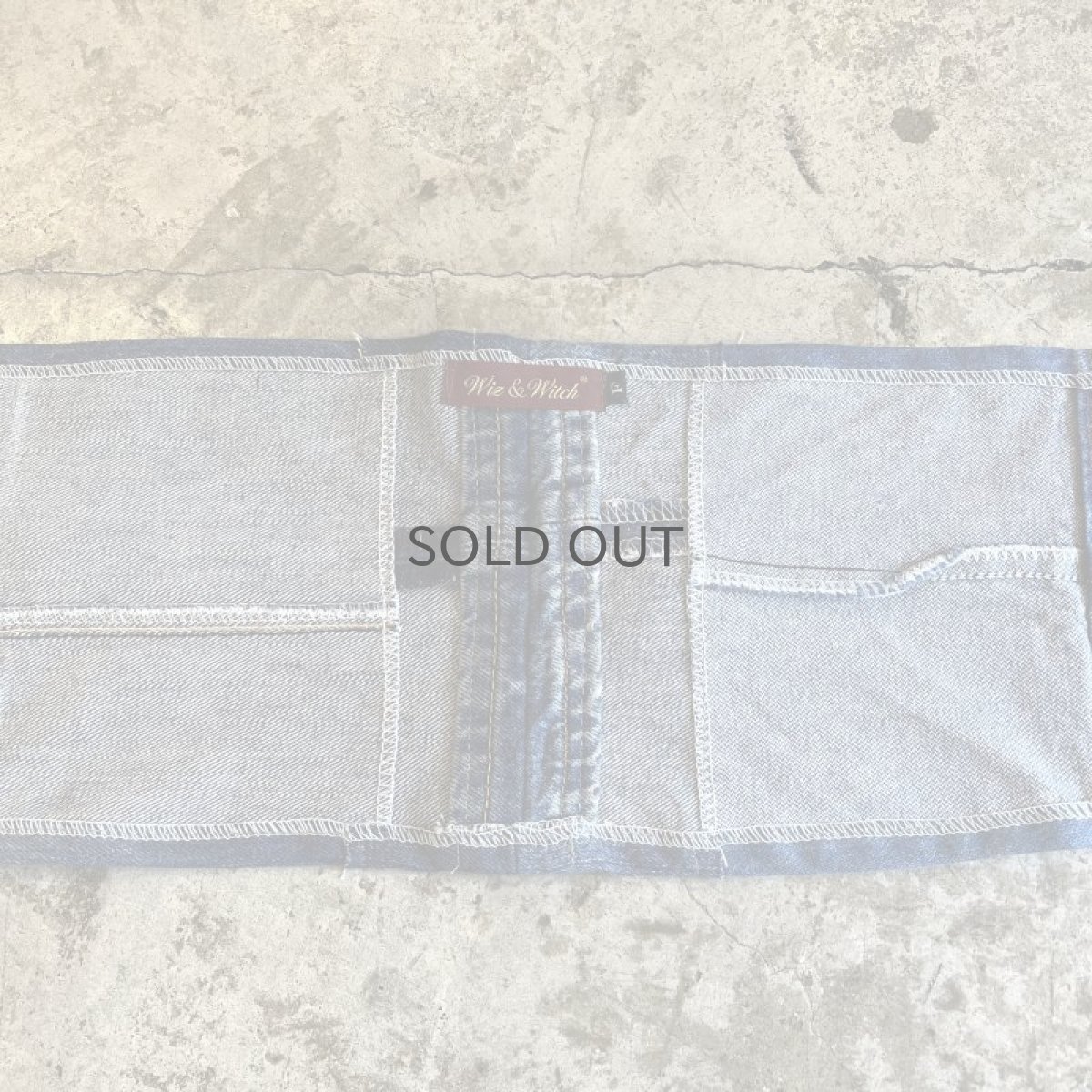 画像8: 【Wiz&Witch】"WEIRD" PATCHWORK BLUE DENIM WRAP CORSET / OS (8)