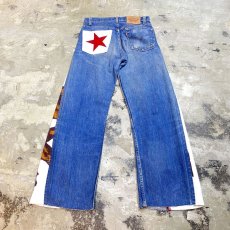 画像2: 【Wiz&Witch】CALIFORNIA RPB SIDE PILE WIDE DENIM PANTS / W30 (2)