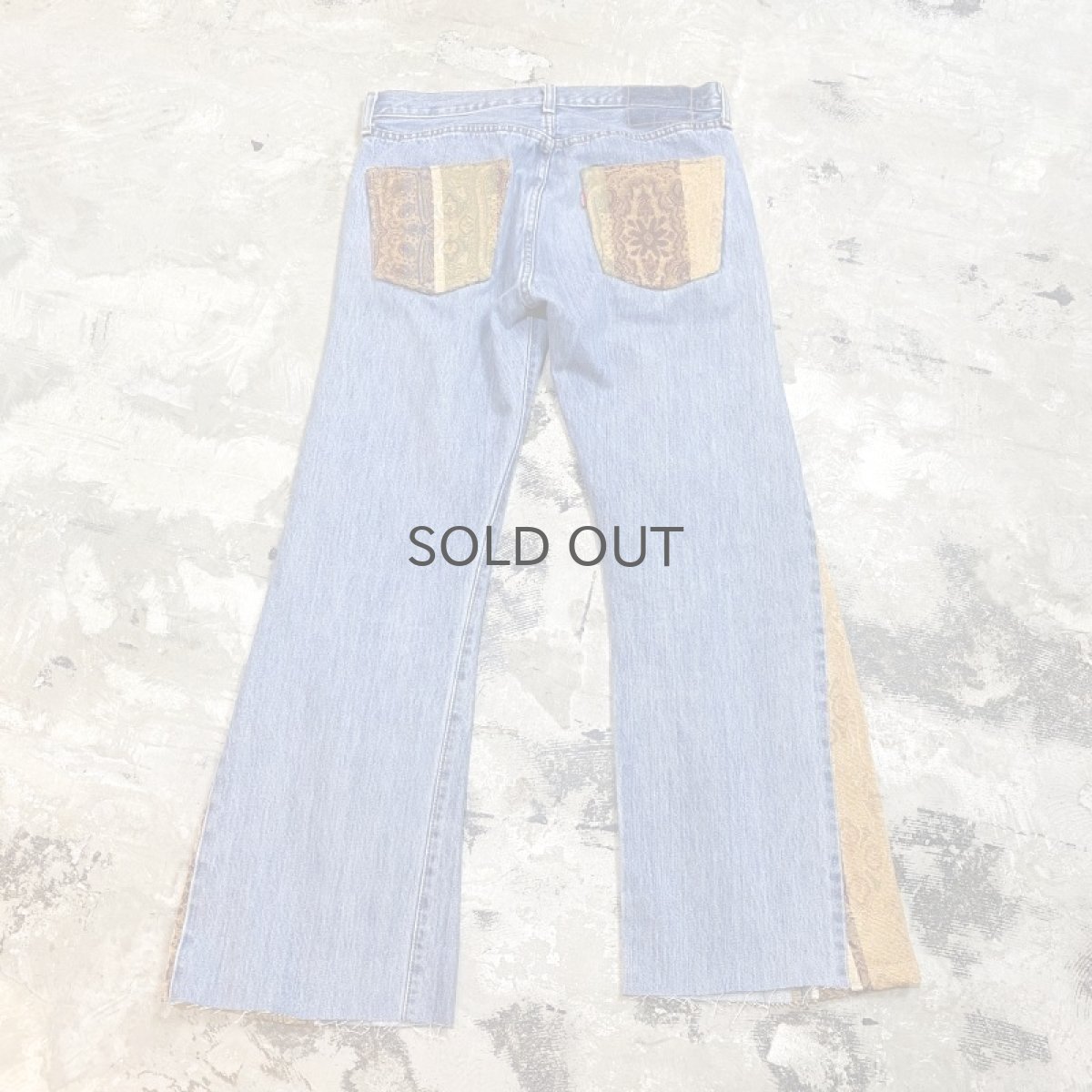 画像2: 【Wiz&Witch】SIDE GOBELIN WIDE DENIM PANTS / W32 (2)