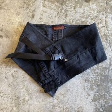 画像7: 【Wiz&Witch】"WEIRD" PATCHWORK BLACK DENIM WRAP CORSET / OS (7)