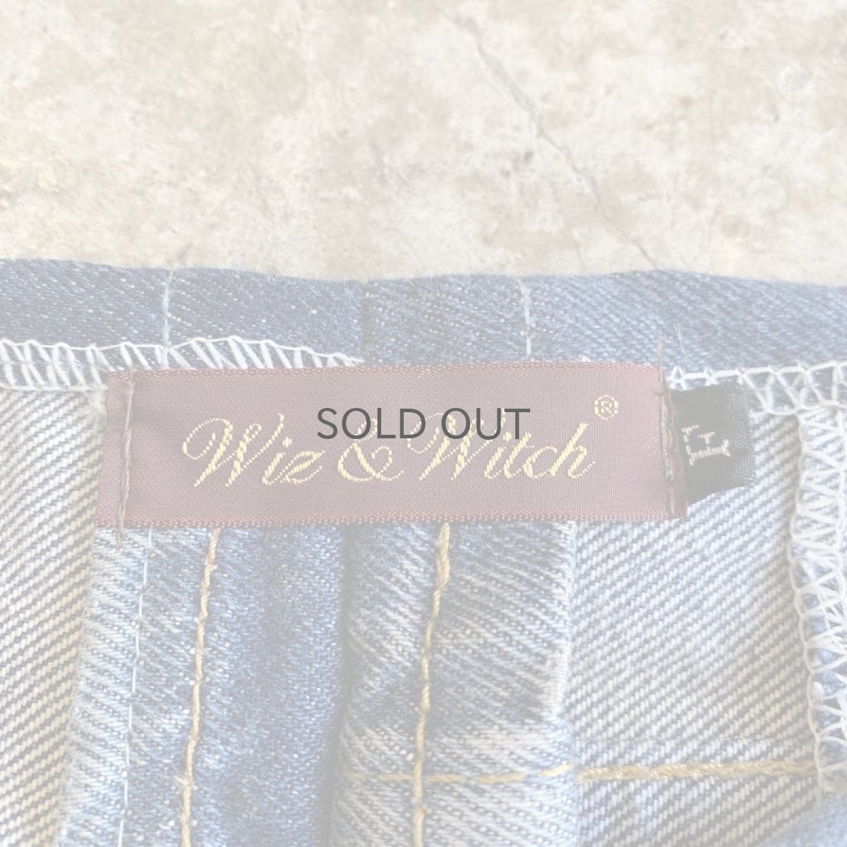 画像11: 【Wiz&Witch】"WEIRD" PATCHWORK BLUE DENIM WRAP CORSET / OS (11)