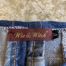 画像11: 【Wiz&Witch】"WEIRD" PATCHWORK BLUE DENIM WRAP CORSET / OS (11)