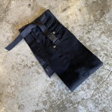 画像4: 【Wiz&Witch】"WEIRD" PATCHWORK BLACK DENIM WRAP CORSET / OS (4)