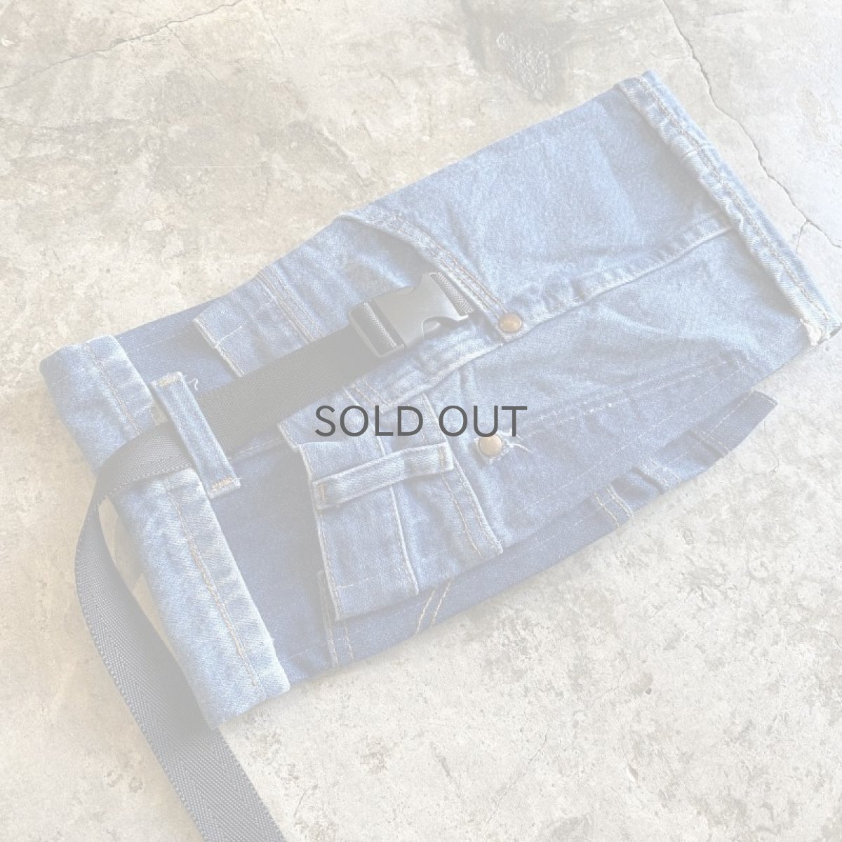 画像3: 【Wiz&Witch】"WEIRD" PATCHWORK BLUE DENIM WRAP CORSET / OS (3)